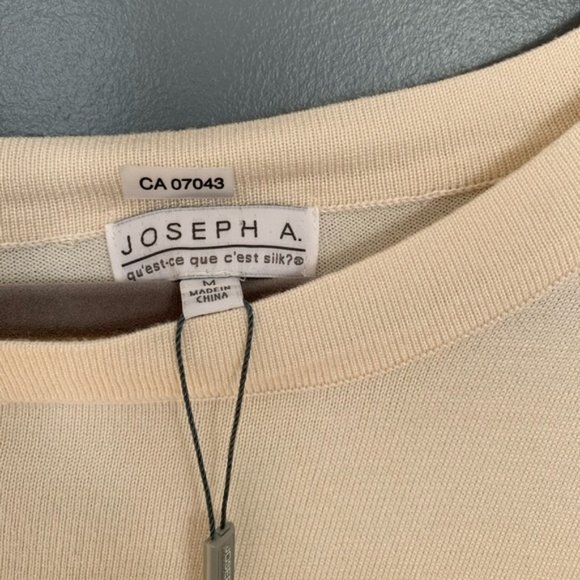 Joseph A. Color Block Crew Sweater Yellow Medium - Picture 6 of 9